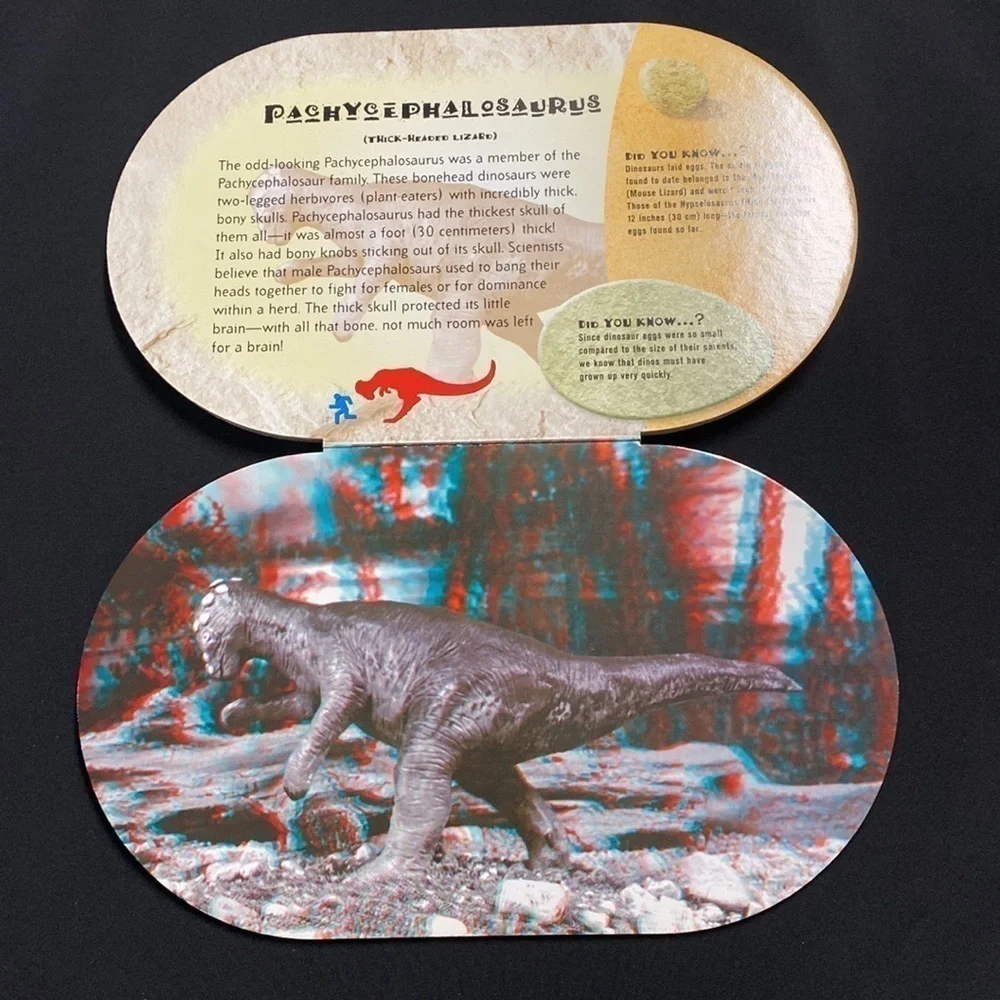 Dinosaur fact book 3D glasses T. Rex learning kids interactive book